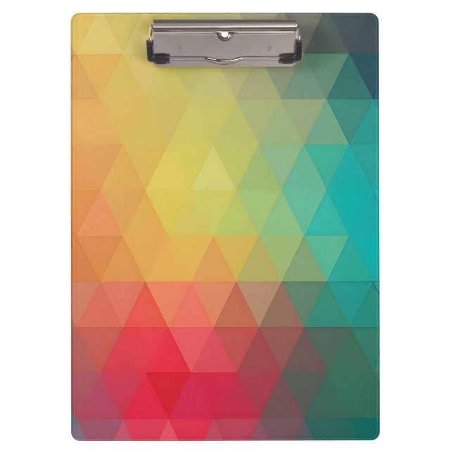 Colored Neon Glass Pattern Clipboard (Front)