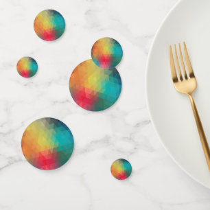 Colored Neon Glass Pattern Confetti