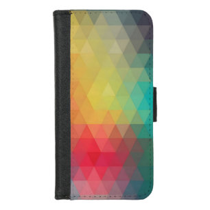 Colored Neon Glass Pattern iPhone 8/7 Wallet Case