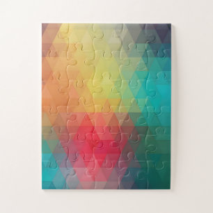 Colored Neon Glass Pattern Jigsaw Puzzle