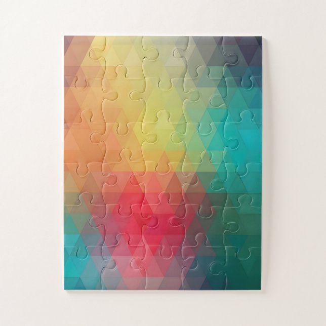 Colored Neon Glass Pattern Jigsaw Puzzle (Vertical)