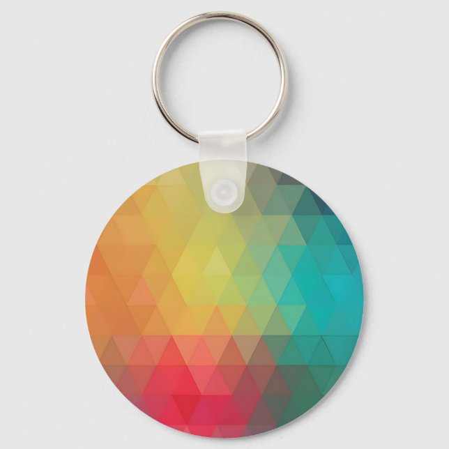Colored Neon Glass Pattern Keychain (Front)