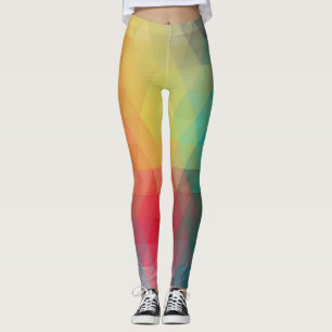 Colored Neon Glass Pattern Leggings