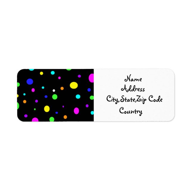 Colored Orbs-address label (Front)