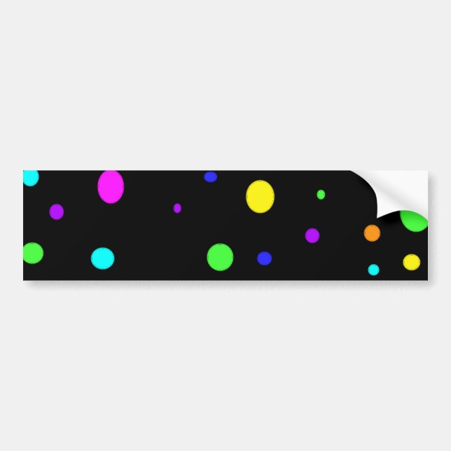 Colored Orbs-bumper sticker (Front)
