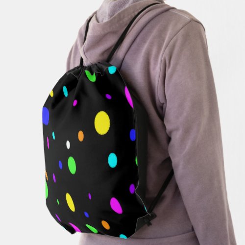 Colored Orbs  Drawstring Bag