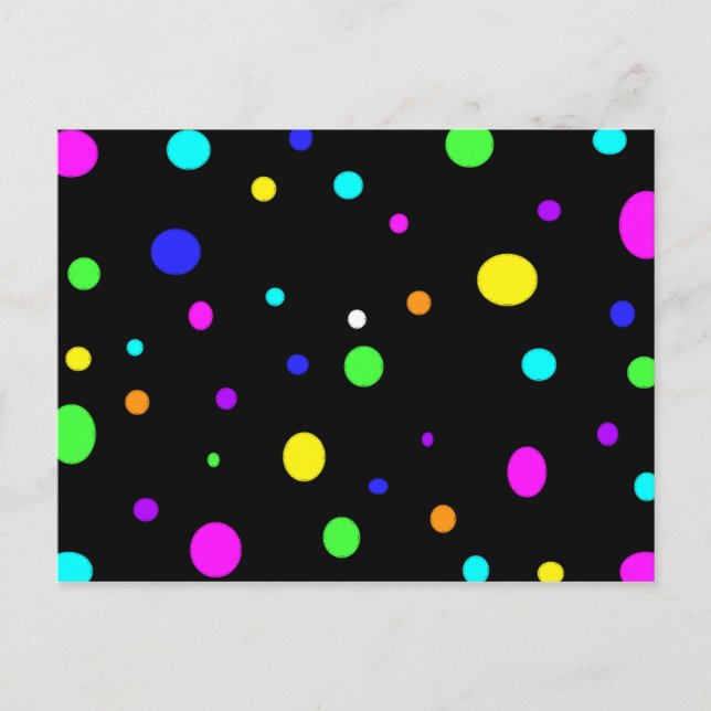 Colored Orbs-postcard Postcard (Front)