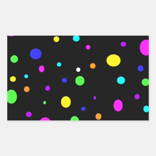 Colored Orbs-rectangle sticker (Front)