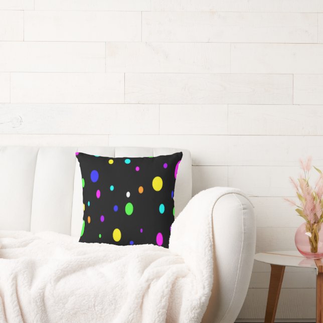 Colored Orbs  Throw Pillow (Couch)