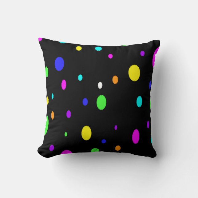 Colored Orbs  Throw Pillow (Front)