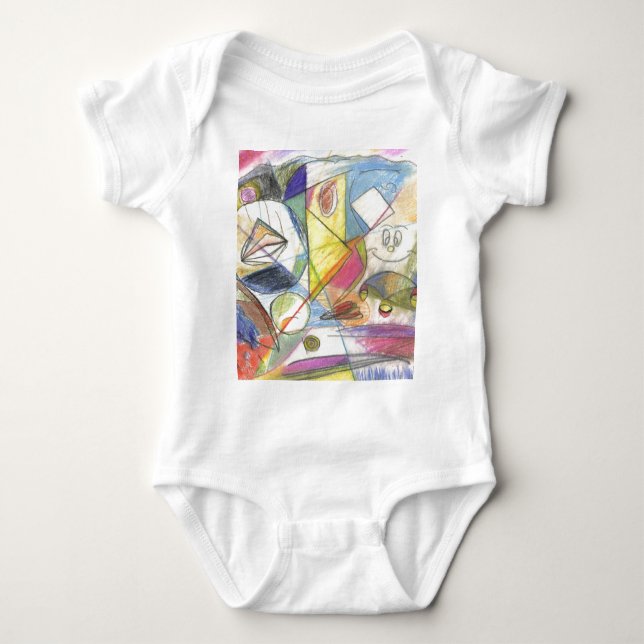 colored painting baby bodysuit (Front)