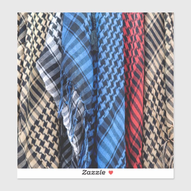 Colored Palestinian Keffiyeh Sticker (Sheet)