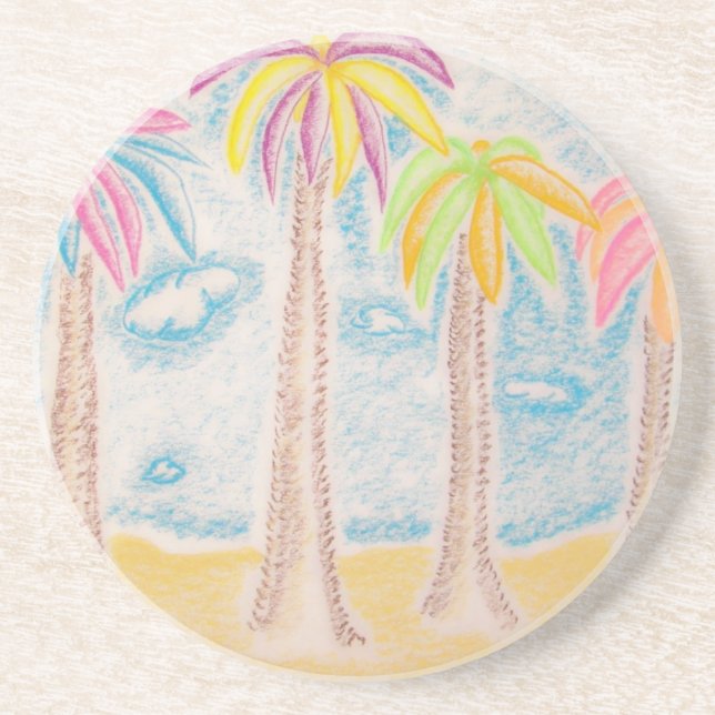 Colored Palms-coaster Coaster (Front)