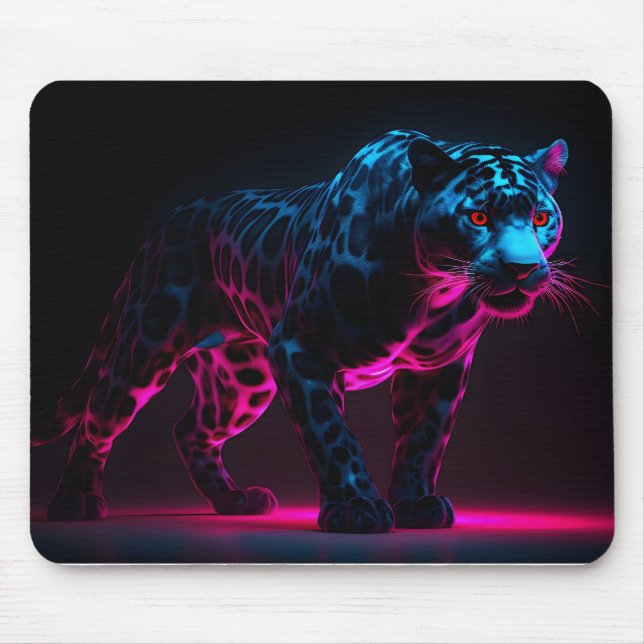 "Colored Panther" Mouse Pad (Front)