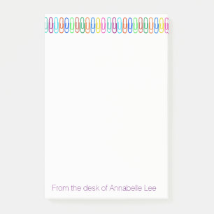 Colored Paperclips Post-it Notes