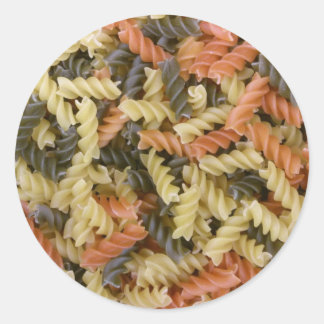 Colored Pasta Classic Round Sticker