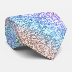 Colored Pastel Textures Elegant Shiny Glass Effect Neck Tie