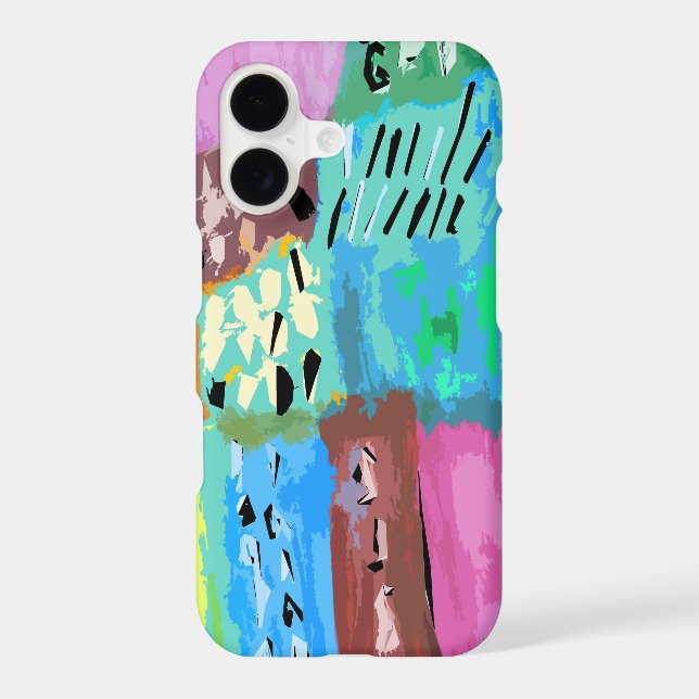 Colored patches iphone case (Back)