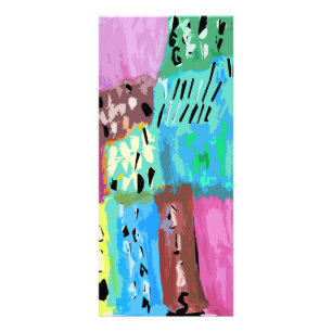 Colored patches rack card