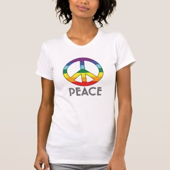 Colored Peace Sign For Flower Power Girls T-shirt by shirts4girls at Zazzle