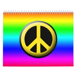 Colored Peace Symbols Calendar