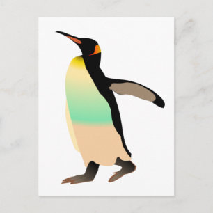 Colored Peguin Postcard