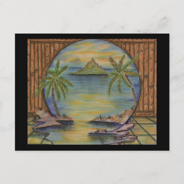 "Colored Pencil Drawings Postcard (Front)