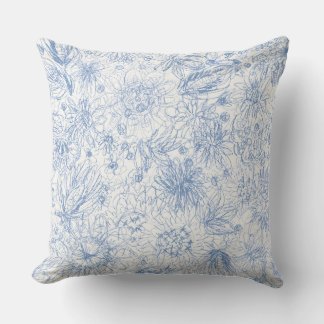 Colored Pencil Floral Throw Pillow