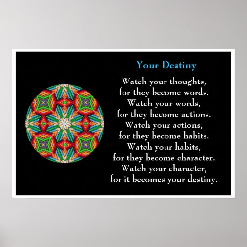 Colored Pencil _ Kaleidoscopic Destiny Poster