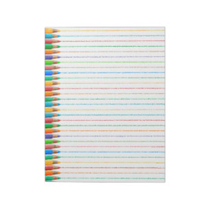 Colored Pencil Lines Paper Notepad