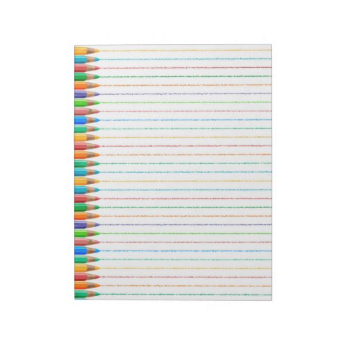 Colored Pencil Lines Paper Notepad