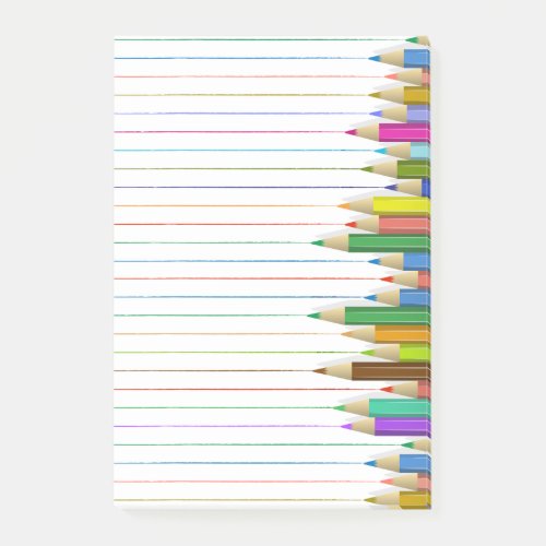 Colored Pencil Lines Post_it Notes