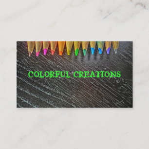 Colored Pencil tips customizable business cards