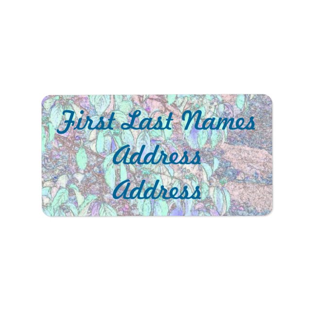 Colored Pencil Tree Leaves Label (Front)
