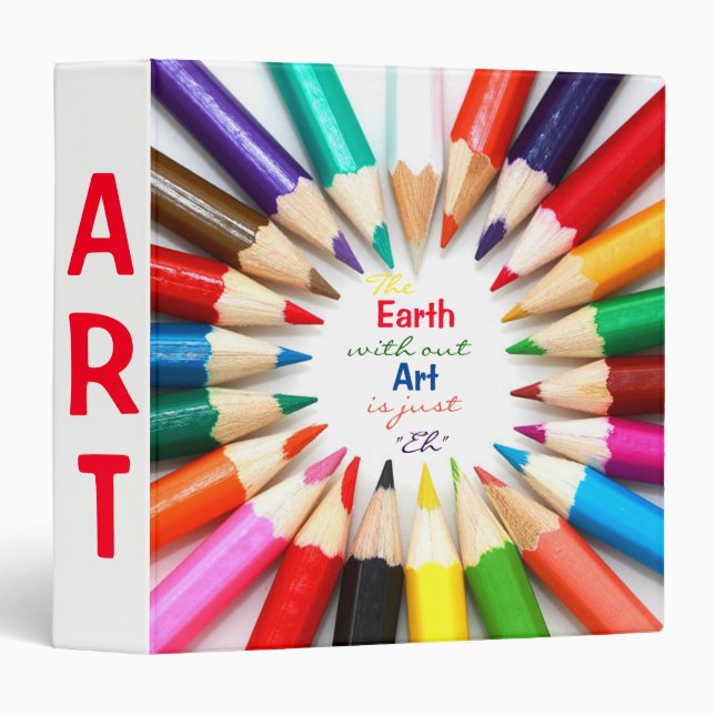 Colored Pencils 3 Ring Binder (Front/Spine)