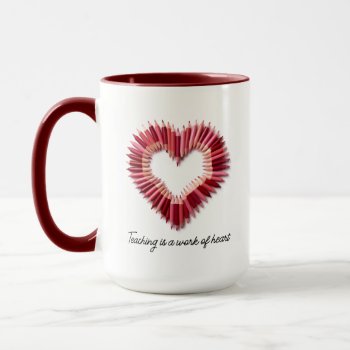 Colored Pencils Arranged In A Heart Mug by Kimbellished2 at Zazzle