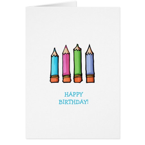 Colored Pencils Birthday Card | Zazzle