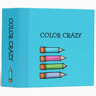 Colored Pencils blue Binder