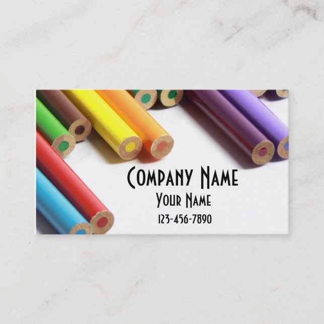 Colored Pencils Business Card (Front)