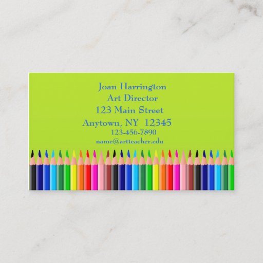 Customizable Colored Pencils Business Card