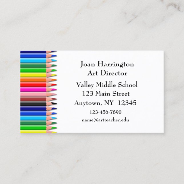 Colored Pencils Business Card (Front)
