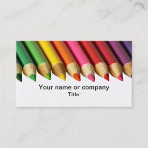Colored pencils business cards