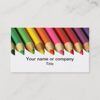 Colored pencils business cards
