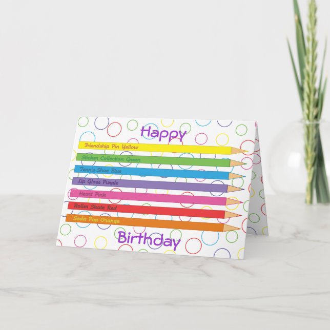 Colored Pencils Card (Front)