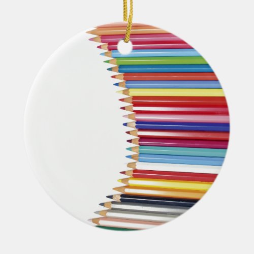 Colored Pencils Ceramic Ornament