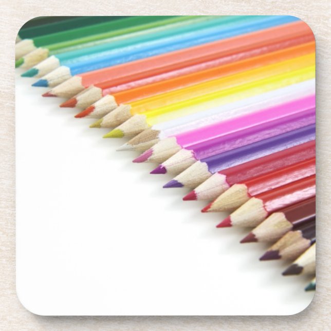 Colored Pencils Cork Coasters (Front)