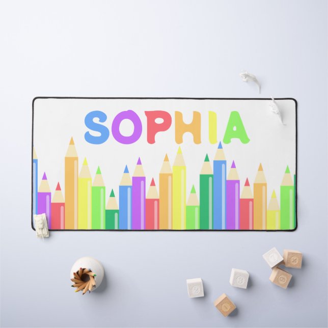 Colored Pencils Desk Mat (Kids Table)