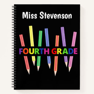Colored Pencils Fourth Grade Notebook