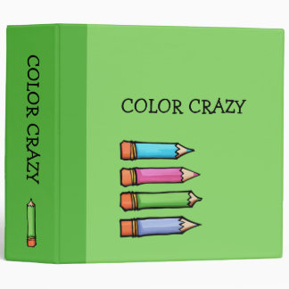 Colored Pencils green Binder