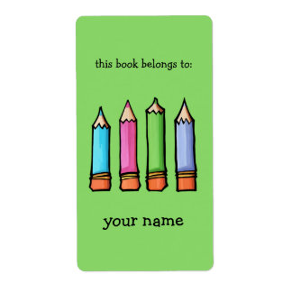 Colored Pencils green Bookplate